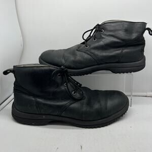 Bogs Boots Mens 13 Cruz Chukka Ankle Black Leather Lace Up Comfort Insulated